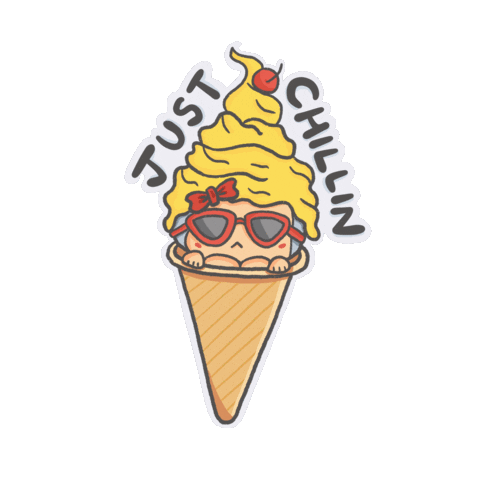 Chilling Ice Cream Sticker by Lavi - A Day To Make