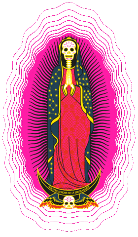 Our Lady Of Guadalupe Skull Sticker by tuttiSanti