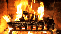 yule log fireplace GIF