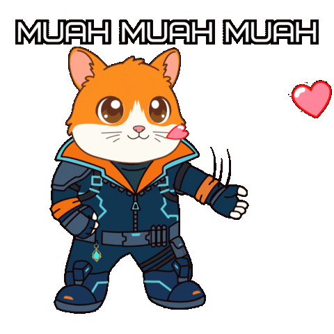 I Love You Kiss Sticker by Hamieverse