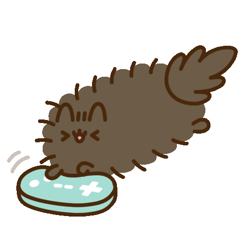 Playing Video Games Sticker by Pusheen