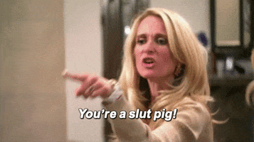 real housewives you're a slut pig GIF by RealityTVGIFs