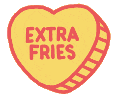 French Fries Love Sticker