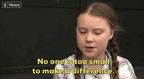 climate change sweden greta thunberg climate crisis no one is too small to make a difference GIF