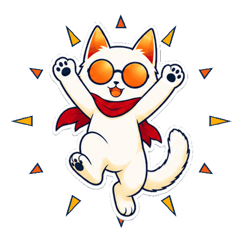 Cat Fun Sticker by Desertcatclub