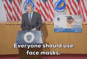 Charlie Baker Face Mask GIF by GIPHY News