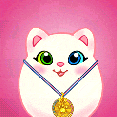 White Cat GIF by UpStudiosWorld