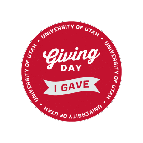 University Of Utah Uofu Sticker by UGivingDay