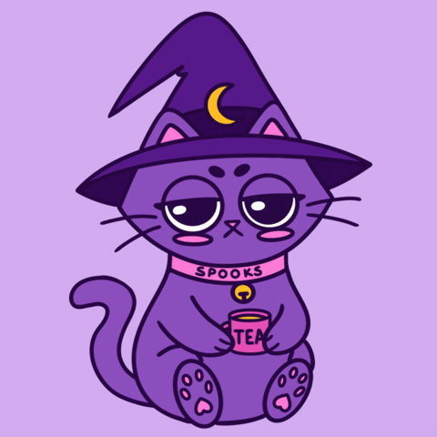 Tired Tea Time GIF by Spooks the Cat