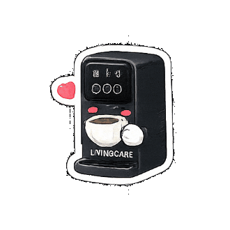 Coffee Working Sticker by LIVINGCARE_KR