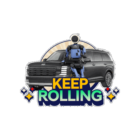 Keep Rolling Lets Go Sticker by Hyundai