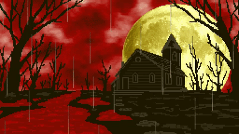 Blood Moon Halloween Sticker for iOS & Android