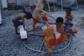Merry Go Round Dog GIF