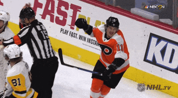 excited philadelphia flyers GIF by NHL