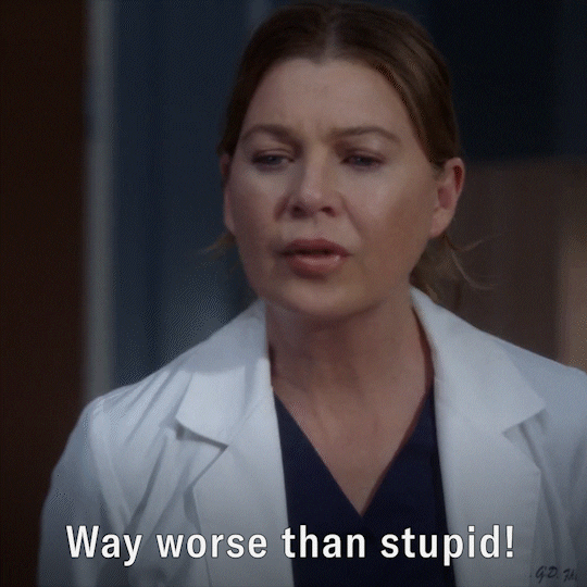 Youre Stupid Greys Anatomy GIF by ABC Network - Find & Share on GIPHY