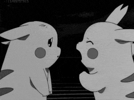 hurting black and white GIF