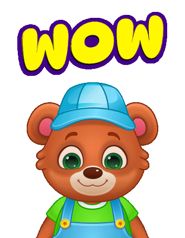 Happy Ohh Wow Sticker by Lucas and Friends by RV AppStudios