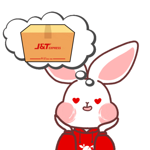Bunny Love Sticker by J&T Express Indonesia