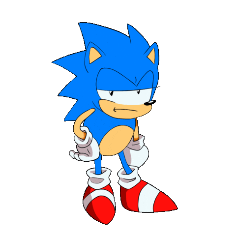 Sonic The Hedgehog Waiting Sticker for iOS & Android | GIPHY