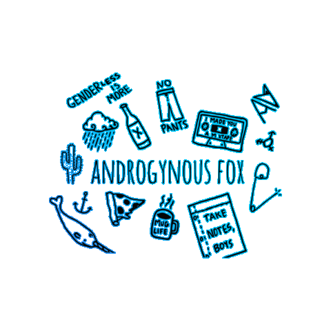 Androgynous Fox Sticker