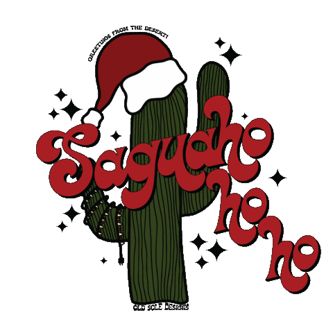 Ho Ho Ho Christmas Sticker by Old Sole Designs