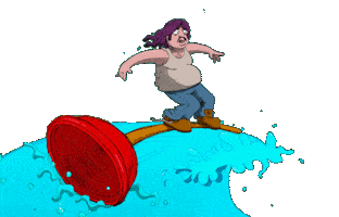 Wave Surf Sticker by shawy animation