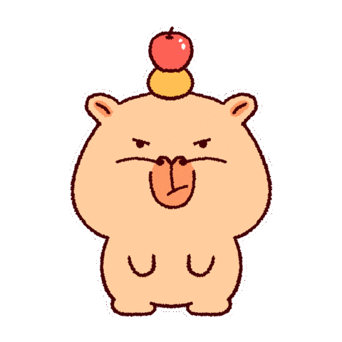 Capybara Eat Sticker