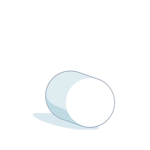 Illustrated gif. A marshmallow blob jolts to life, transforming into The Stay-Puft Marshmallow Man, who then stretches and yawns, and waves, before the words “Good Morning” overtake the screen.