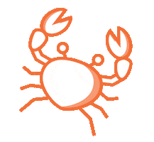 Crab Siri Sticker by Ilha das Caieiras
