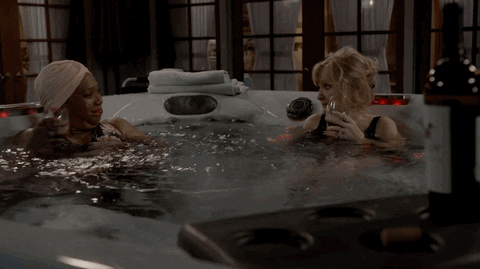 Hot Tub Reaction GIF by CBS - Find & Share on GIPHY
