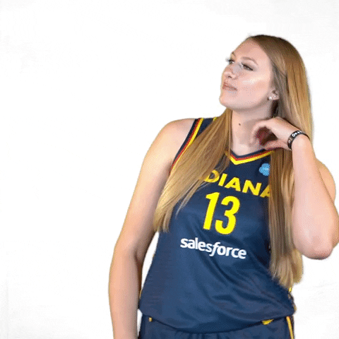 Basketball Hair Flip GIF by Indiana Fever