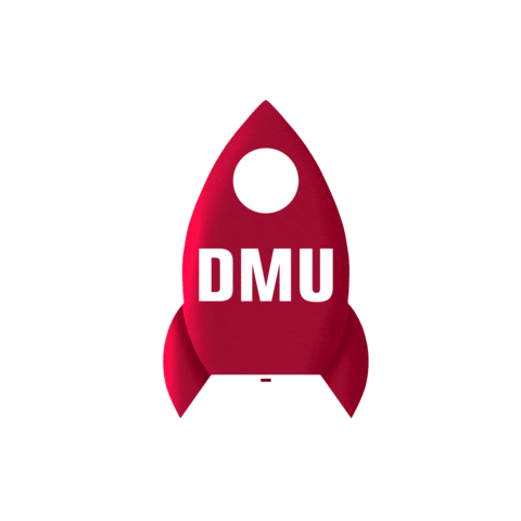 Rocket Monty Sticker by De Montfort University