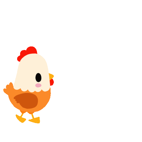 Poule Sticker by Elen Lescoat