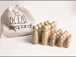 Pegland arte familia pegdolls juguetesdemadera GIF