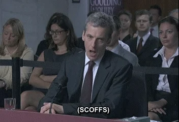 scoff the thick of it GIF