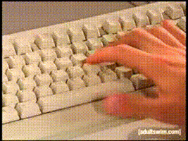 reaction computer tim and eric working keyboard
