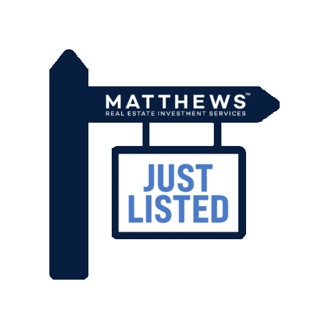 Just Listed Sticker by Matthews Real Estate Investment Services