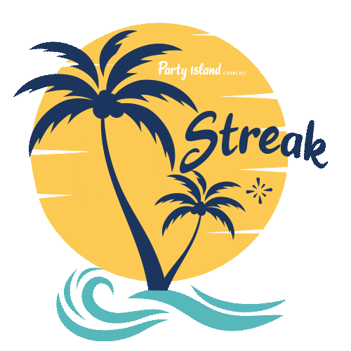 Caribbean Streak Sticker by Party Island Curacao