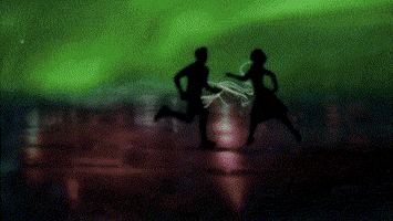 GOTICLW night sky couples green sky GIF