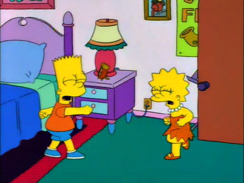 the simpsons fighting GIF