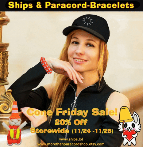 Black Friday Sale Cones GIF by Paracord-Bracelets.com