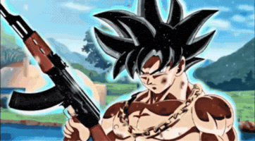 Goku Ak47 GIF