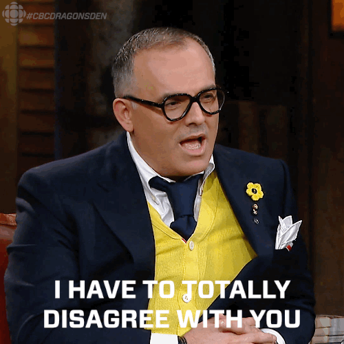 disagree dragons' den GIF by CBC