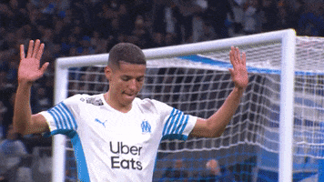 Hands Up Reaction GIF by Olympique de Marseille