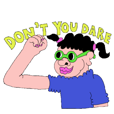 Animation Dont You Dare Sticker by prosarapi