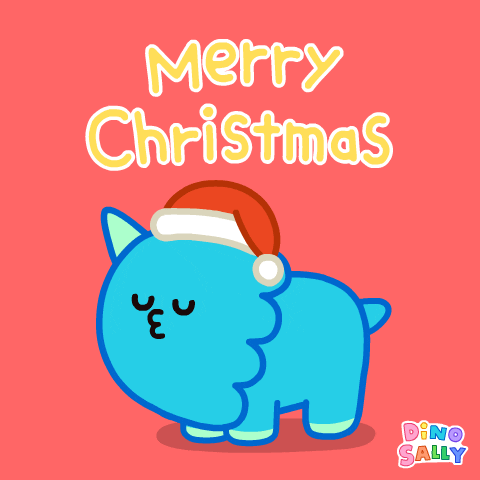 Happy Merry Christmas GIF by DINOSALLY