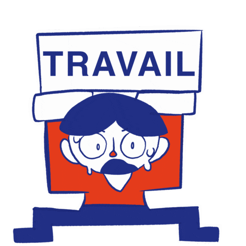 Cartoon Working Sticker