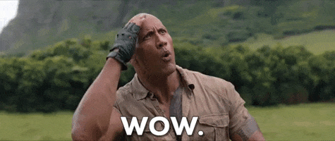 The Rock Wow GIF by Jumanji: The Next Level