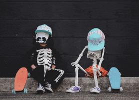 brimmzhats hat skeleton skateboard hats GIF