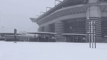 Ac Milan Snow GIF by Storyful